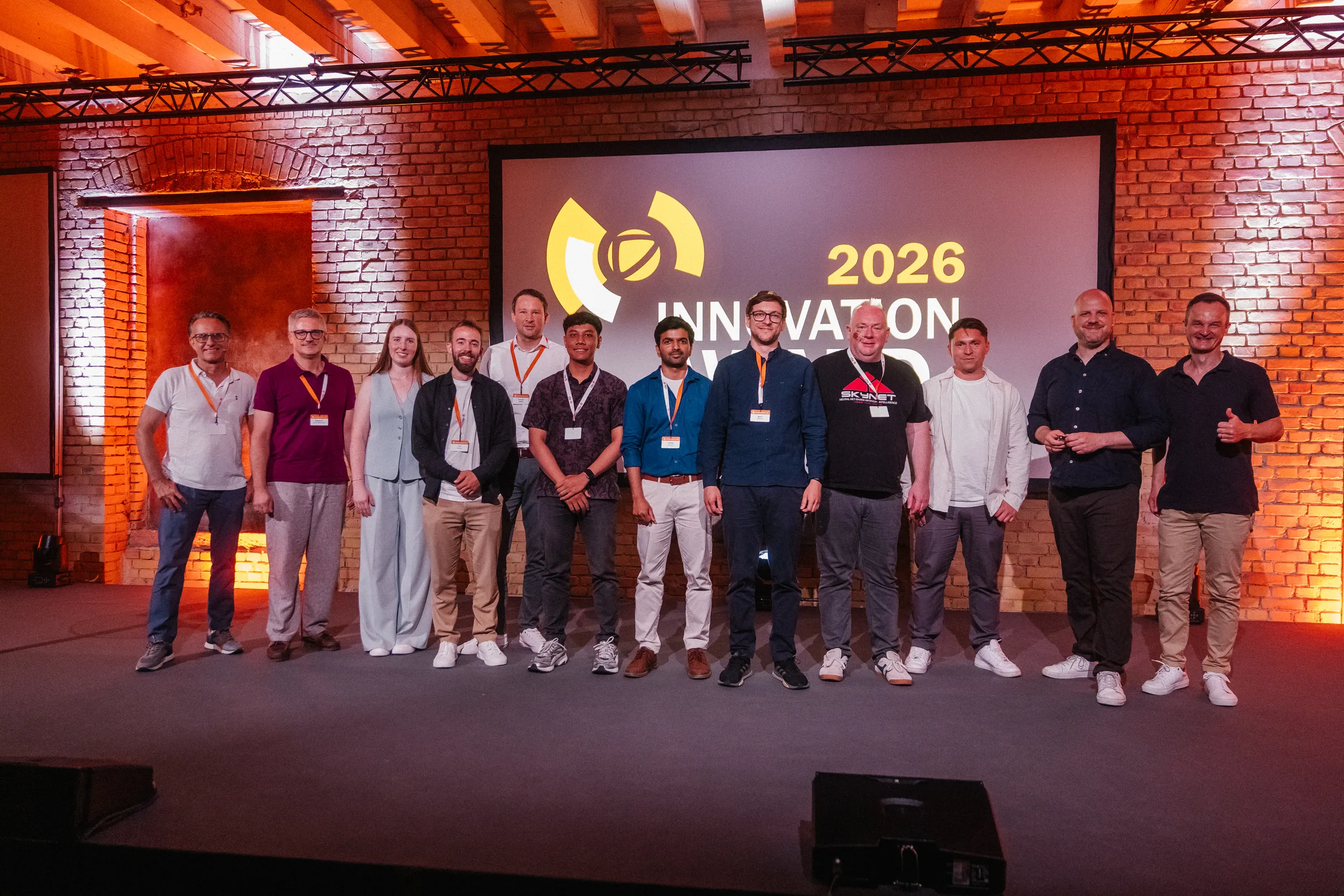 The winners of the 2026 cbs Innovation Awards with CEO Rainer Wittwen and Managing Director Holger Scheel at the cbs Summer Summit