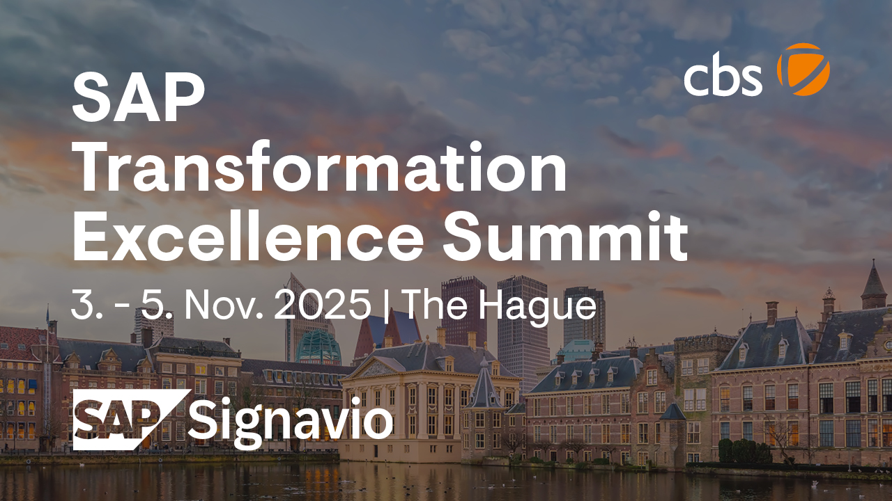 SAP Transformation Excellence Summit 2025 Den Haag